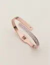 Rose Gold Plain Kada with Dual Line