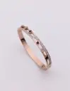 Rose Gold Kada with Heart and Diamond Detailing