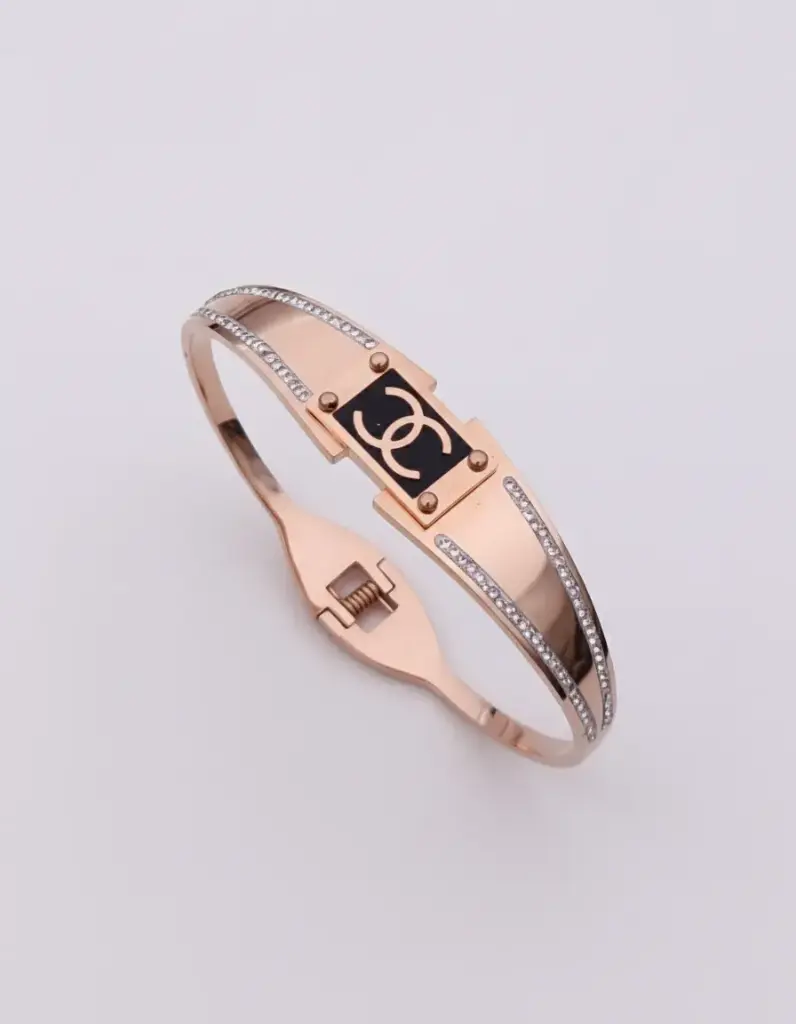 Rose Gold CC Logo Kada