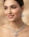 Regal Teardrop CZ AD Necklace Set