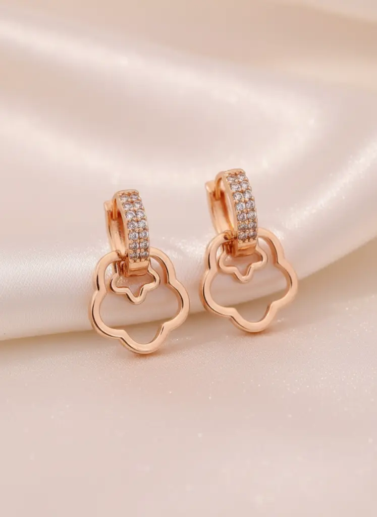 Zyora Clover Charm Earrings