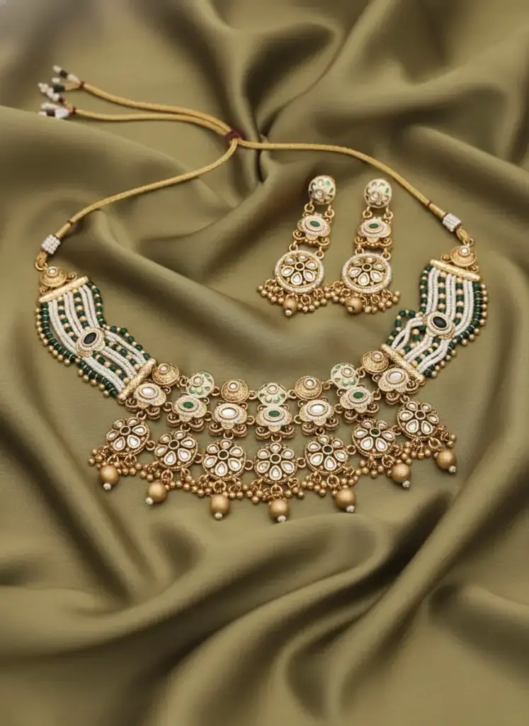 Multi-Beaded Kundan Choker