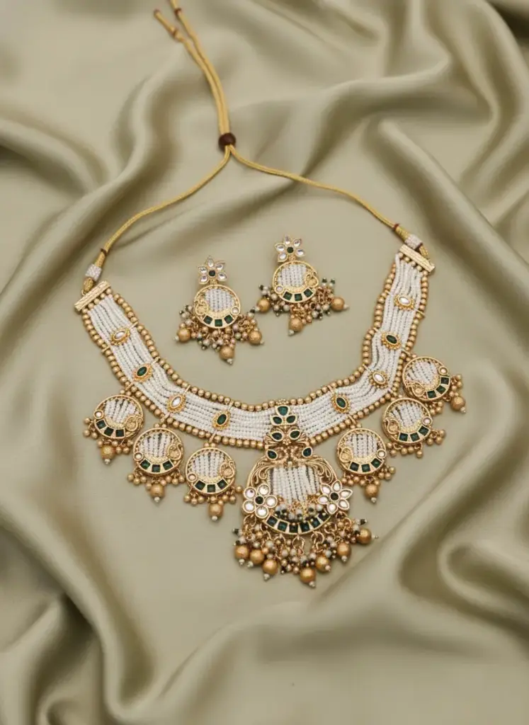 Brass High Gold Plated Medallion Choker