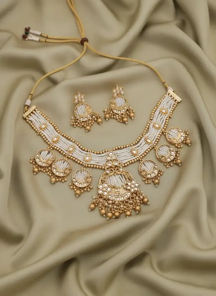 Brass High Gold Plated Medallion Choker