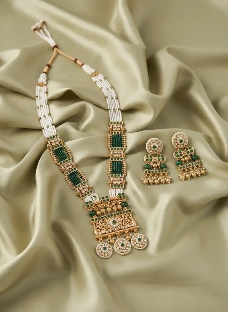 Rajwadi Ruby Rani Haar Set