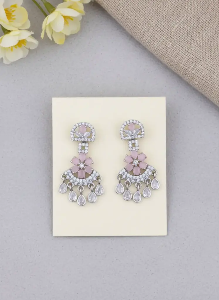 Zyora Premium AD Droplet Jhumkas