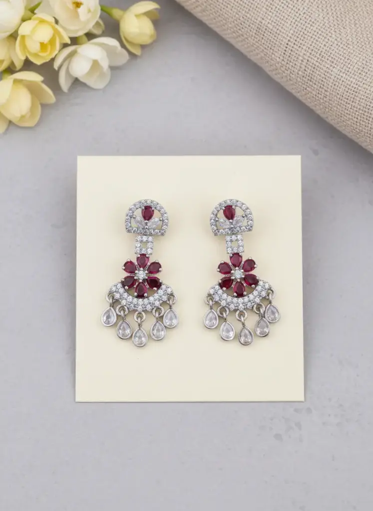 Zyora Premium AD Droplet Jhumkas