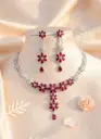 Zyora Blossom Drop Necklace & Earring Set