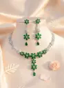 Zyora Blossom Drop Necklace & Earring Set