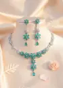 Zyora Blossom Drop Necklace & Earring Set
