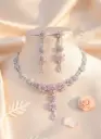 Zyora Blossom Drop Necklace & Earring Set