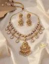 Zyora Premium Temple Pearl Necklace Set