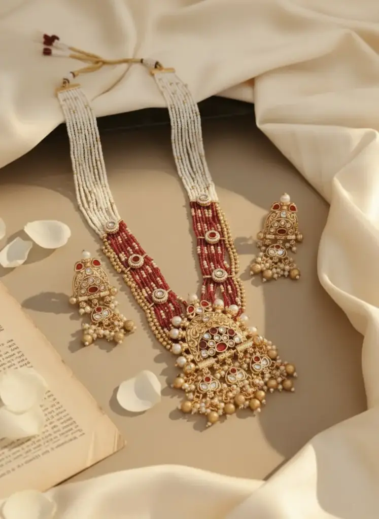 Zyora Premium Heritage Multi-String Necklace Set