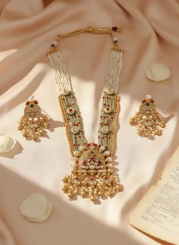 Zyora Premium Heritage Multi-String Necklace Set