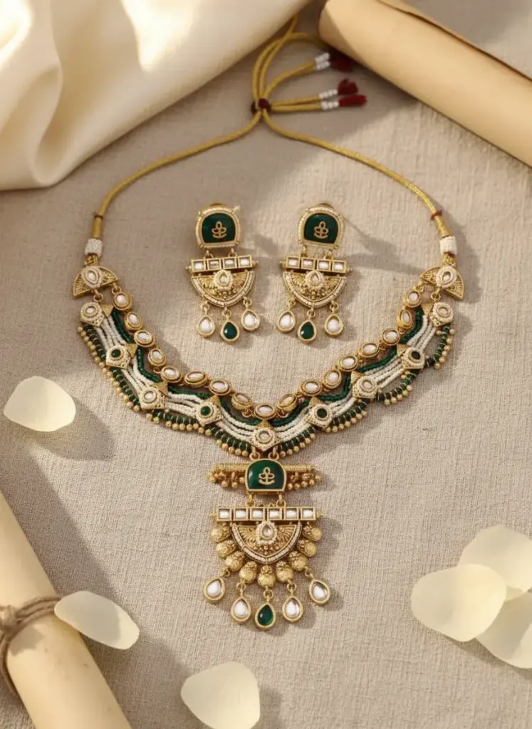 Zyora Premium Heritage Enamel Choker Set