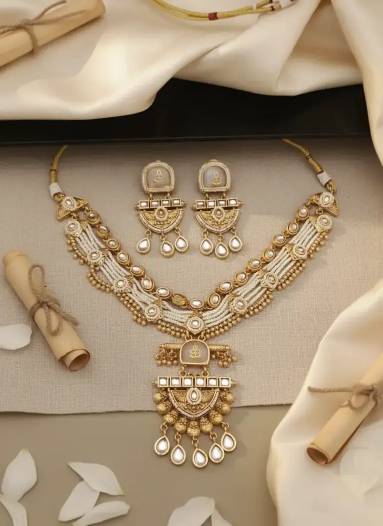 Zyora Premium Heritage Enamel Choker Set