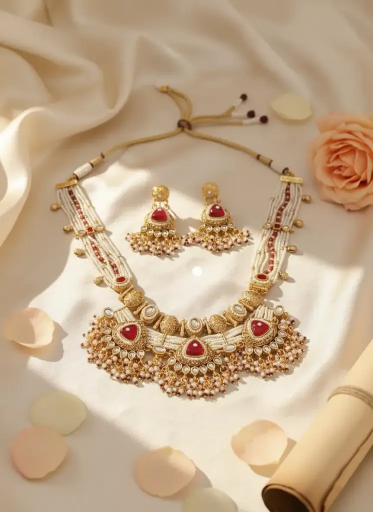 Zyora Heritage Triangle Kundan Choker Set