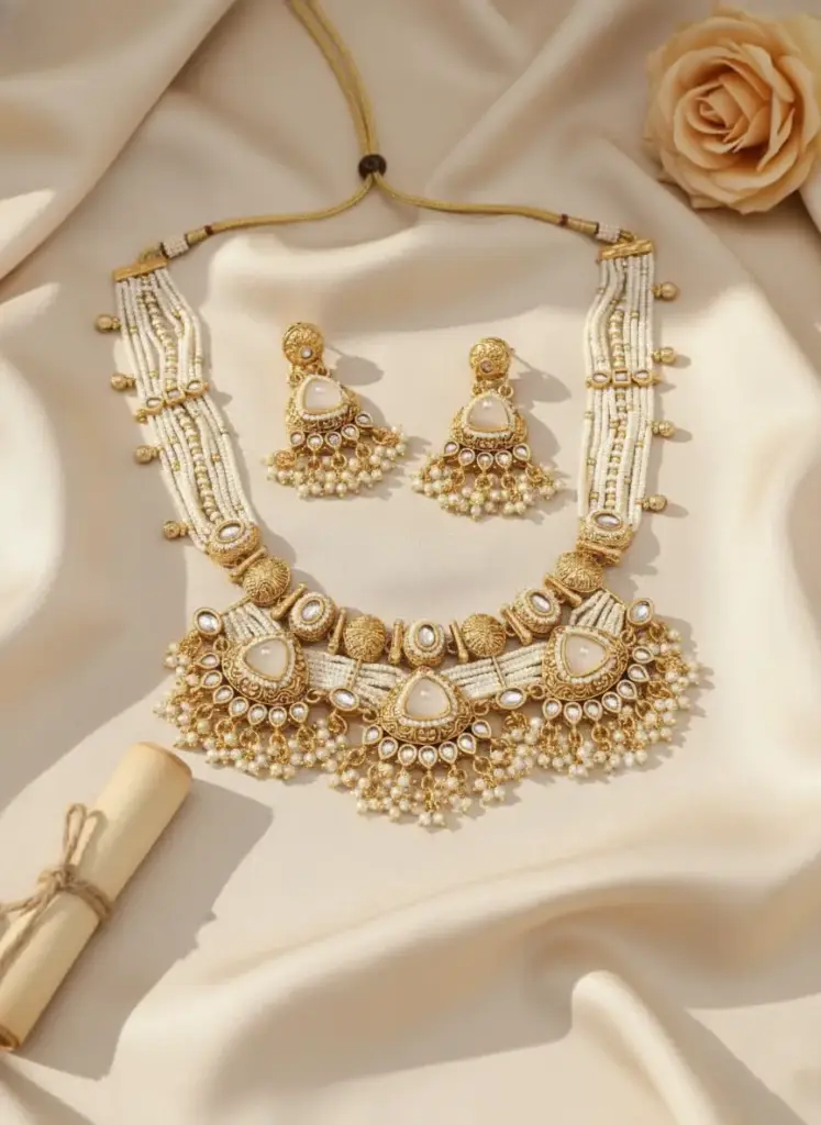 Zyora Heritage Triangle Kundan Choker Set