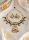 Zyora Traditional Temple Style Jhumki Necklace Set