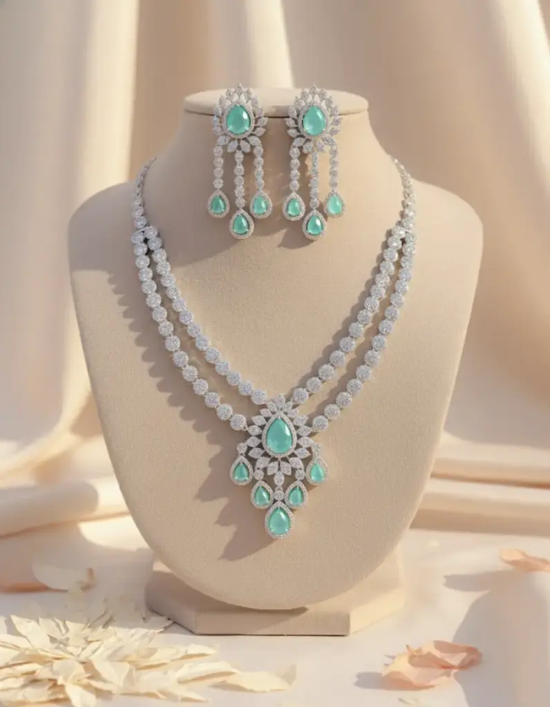 Zyora Double Layer Pear Drop Set