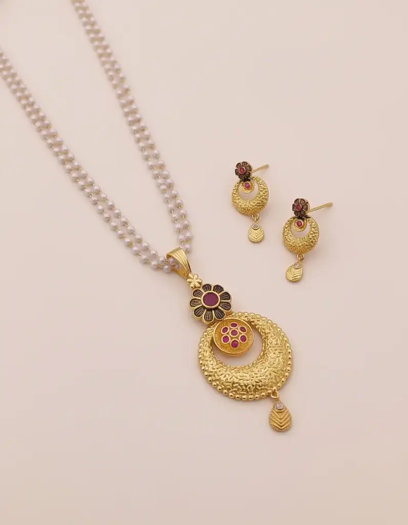 Mandala Inspired Pendant Set