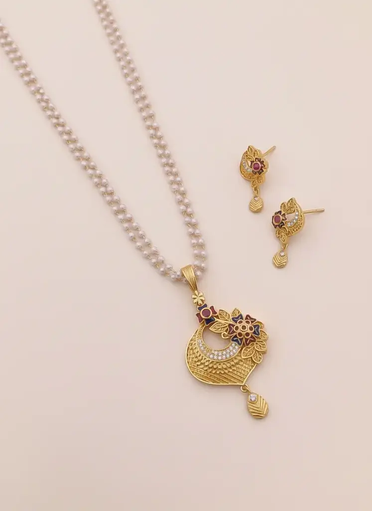 Curved Edge Designer Pendant Set