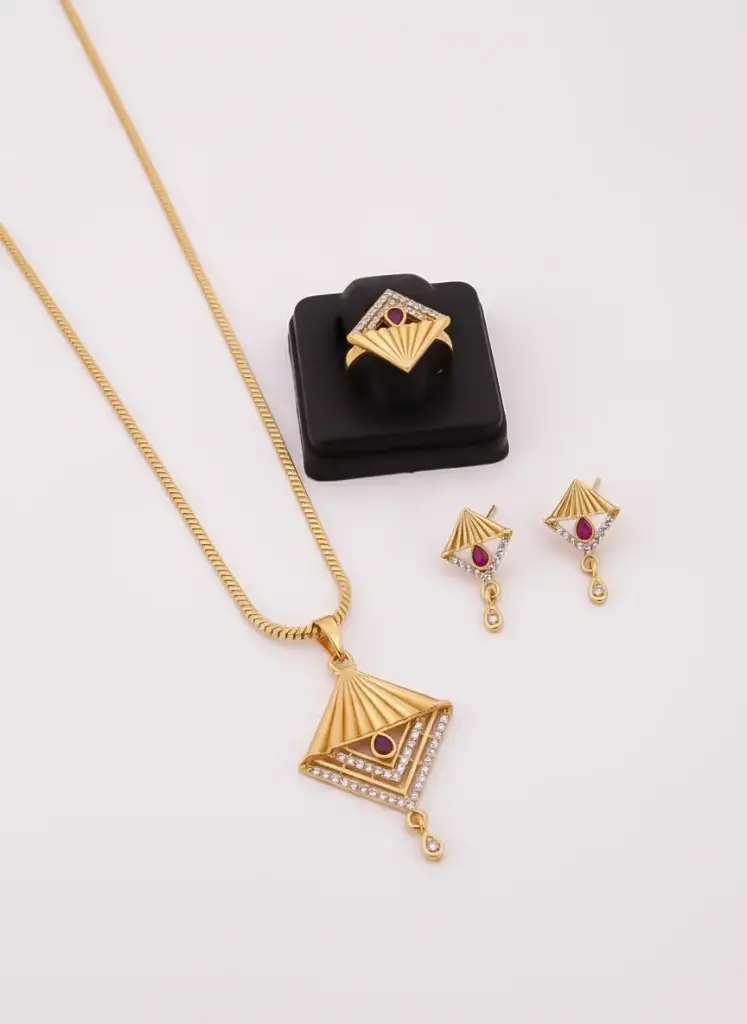 Everyday Elegance Diamond Shape Pendant Set